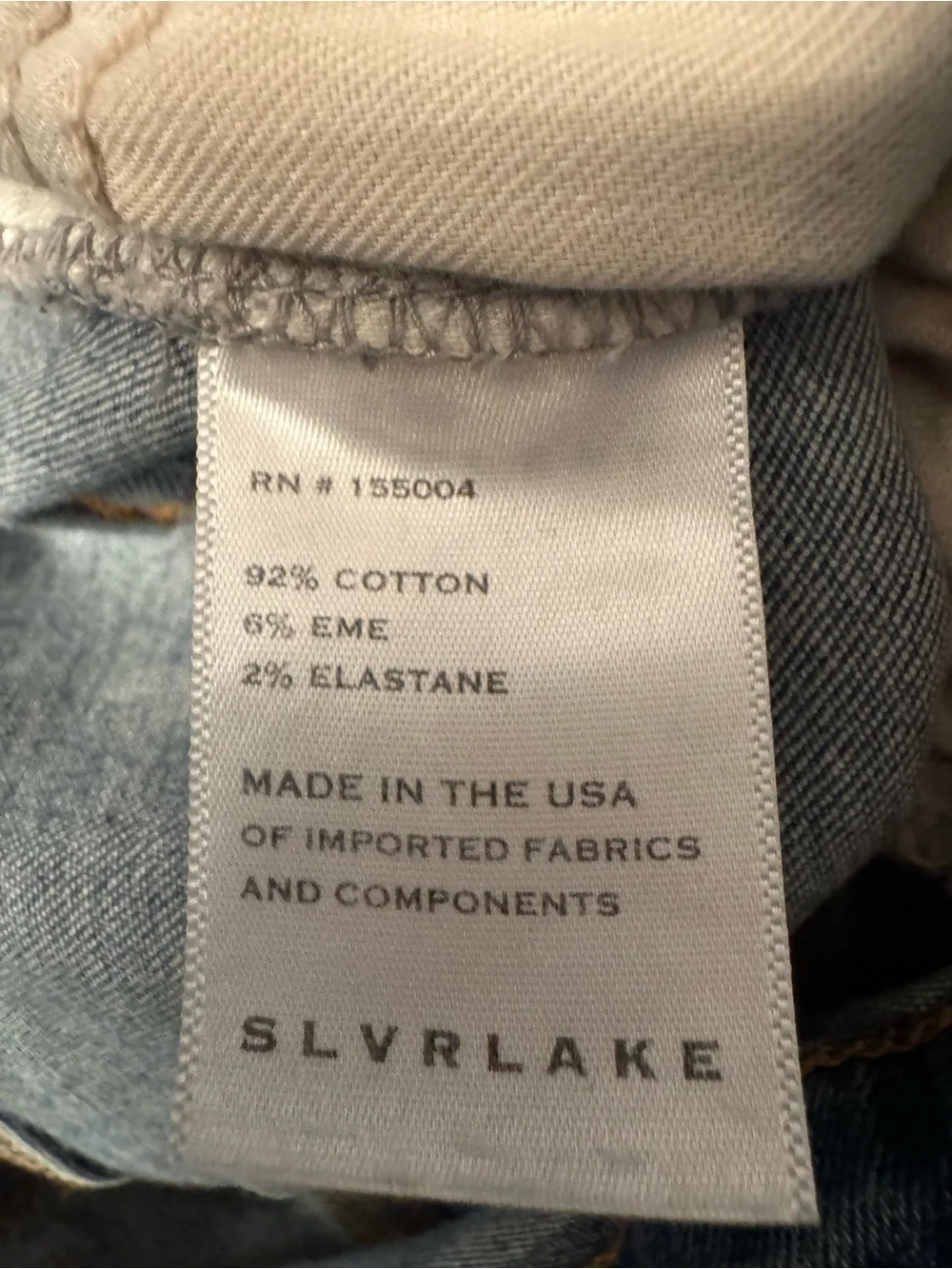 SLVRLAKE Beatnik Ankle Slim High Rise Light Women’s Blue Denim Jeans Size 23 - Picture 16 of 16